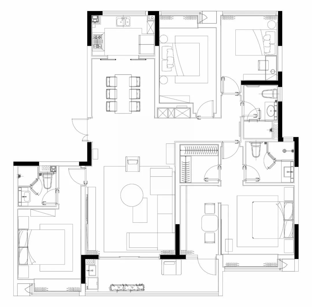 150平方米家现代简约设计,现代简约风装修灵感
