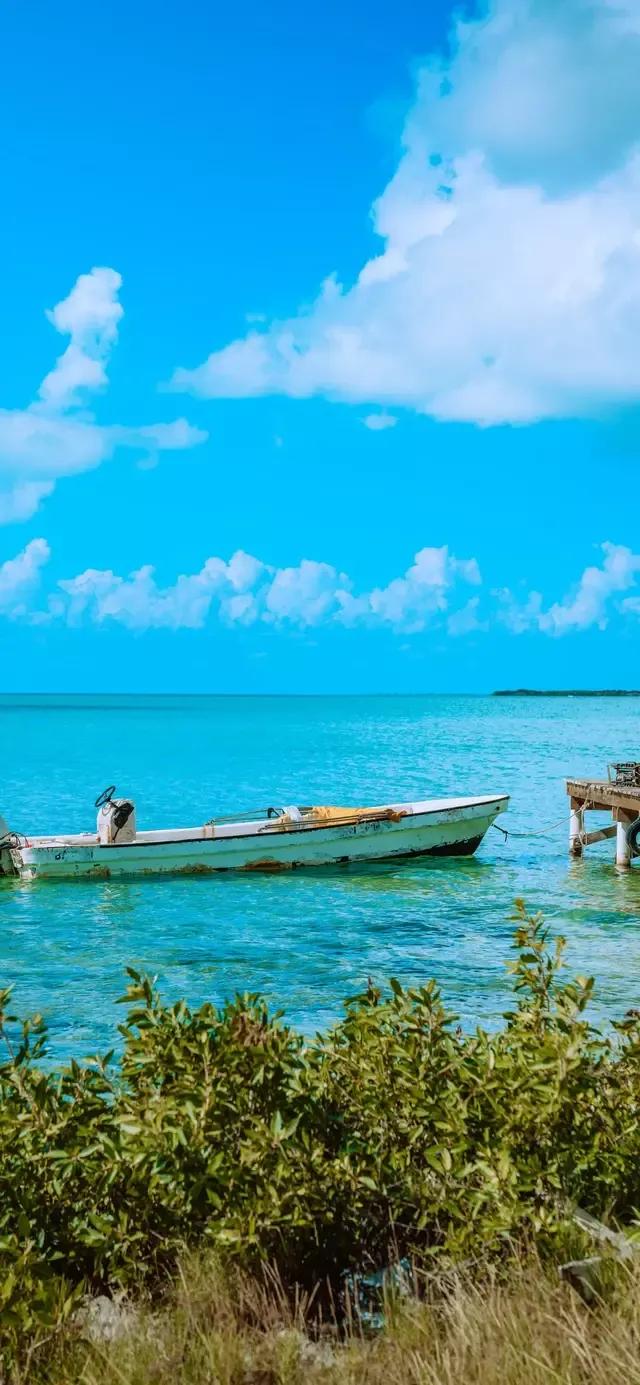 美丽的碧海蓝天壁纸,2018蓝色大海夏天壁纸