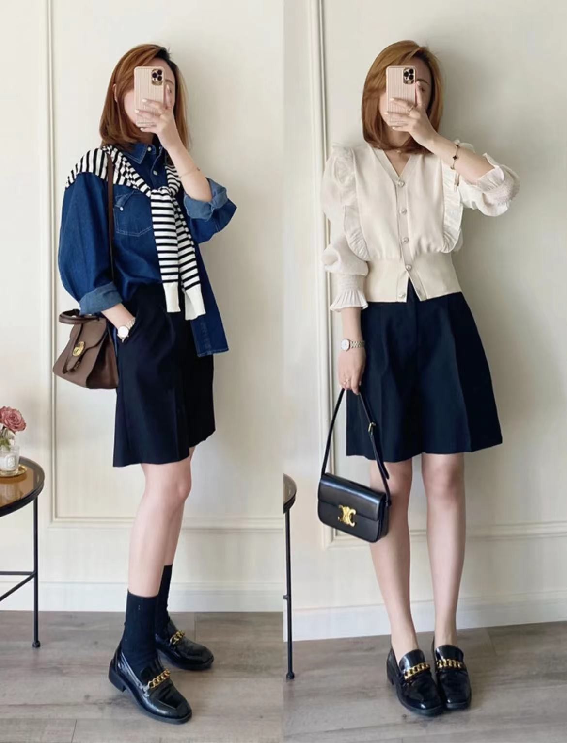 黑色短裤穿什么不露腿又好看,好看又百搭的黑色短裤