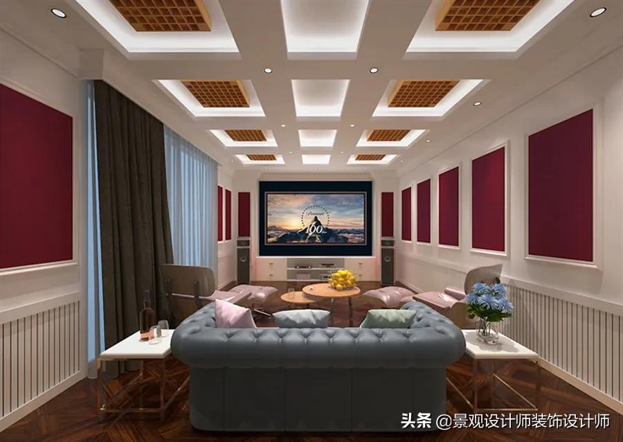 家庭影院KTV设计图纸,家庭ktv与家庭影院一体设计