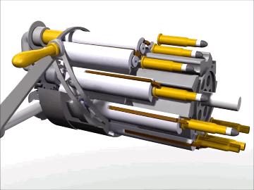 加特林机枪造图,用木头造的加特林机枪