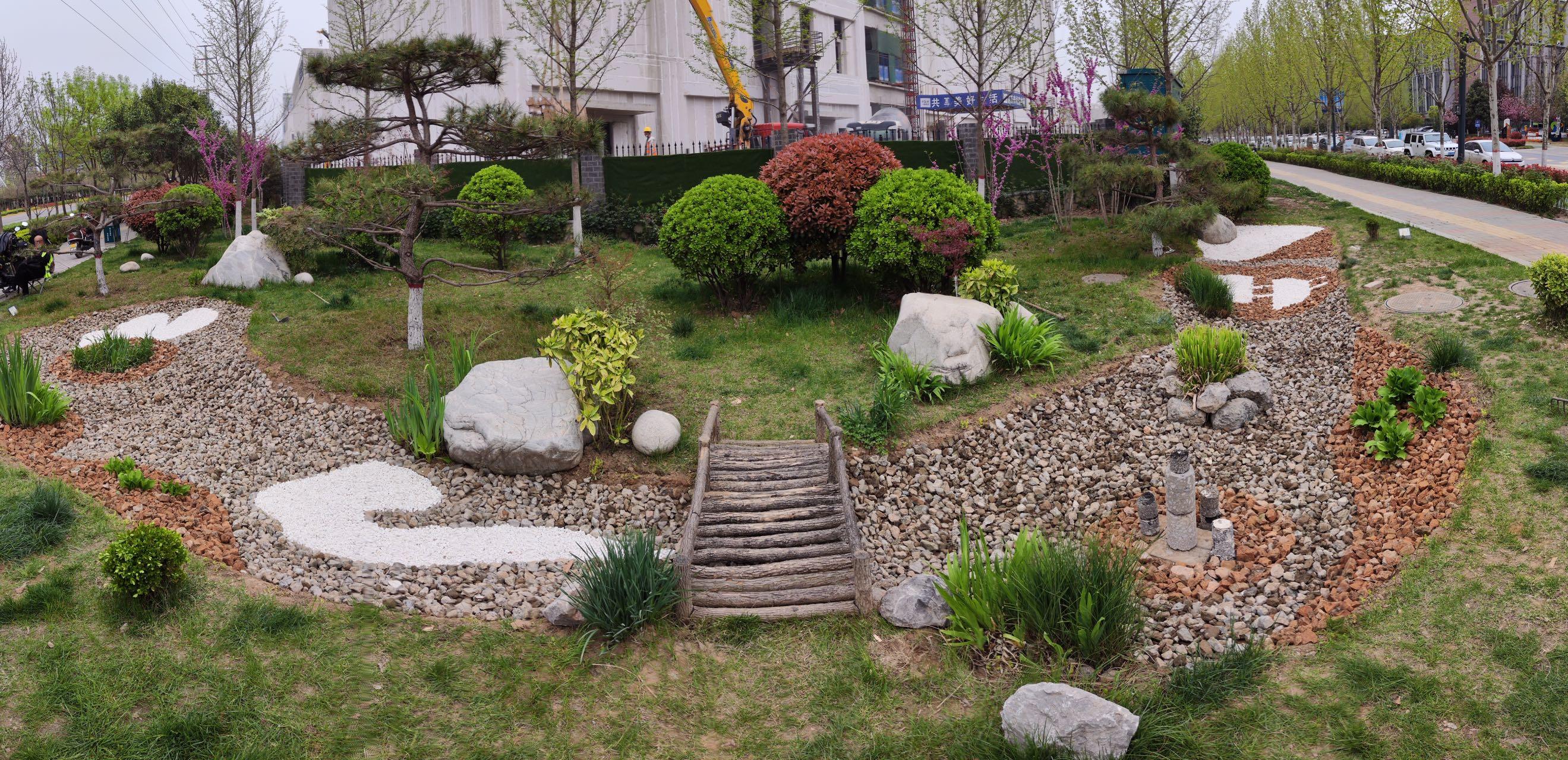 拍摄沣西新城渭河景观绿化,新城区园林绿化水平