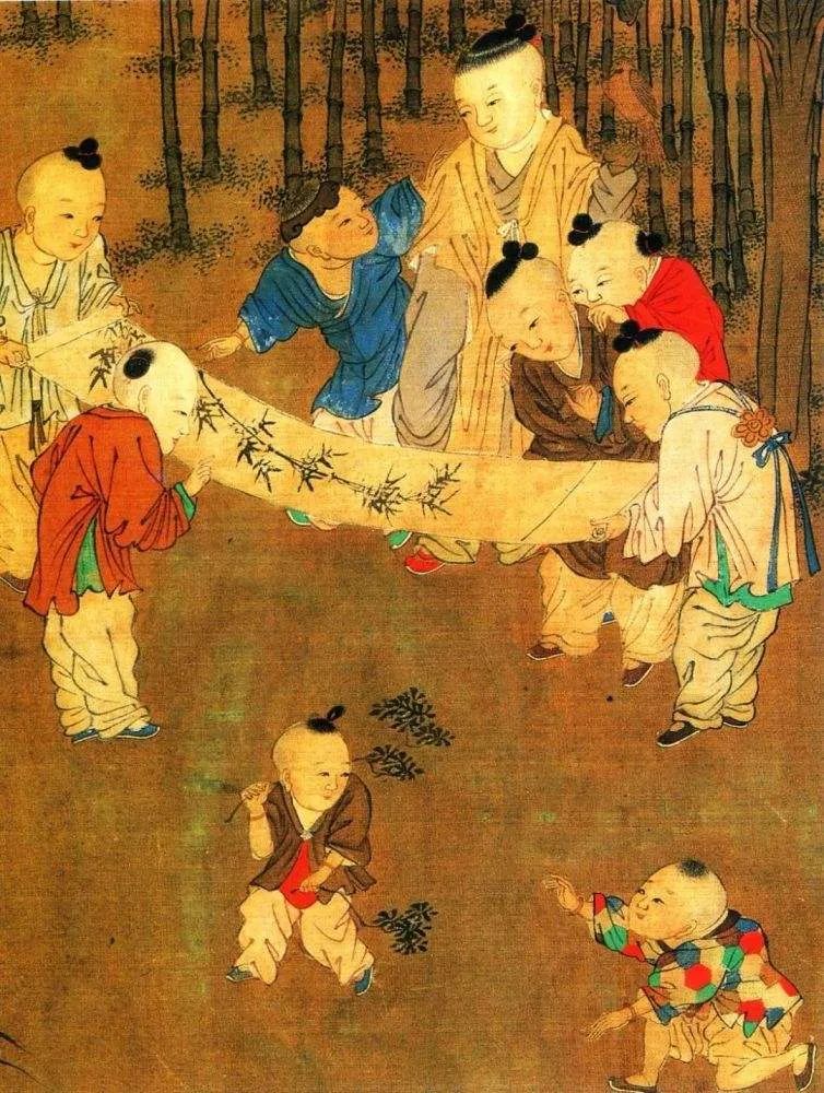 宋朝苏汉臣婴儿图,历史上的婴戏图