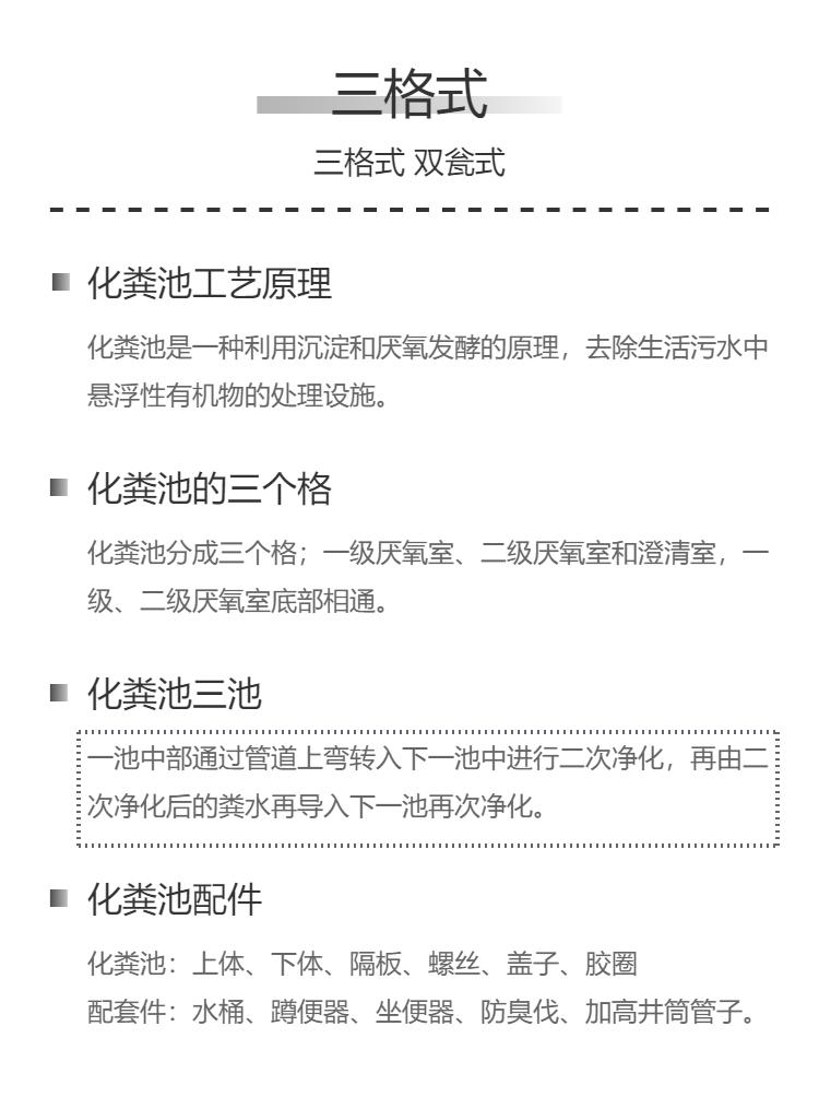 郑州化粪池改厕农村厕所改造塑料三格式PE三格池双瓮桶排污池