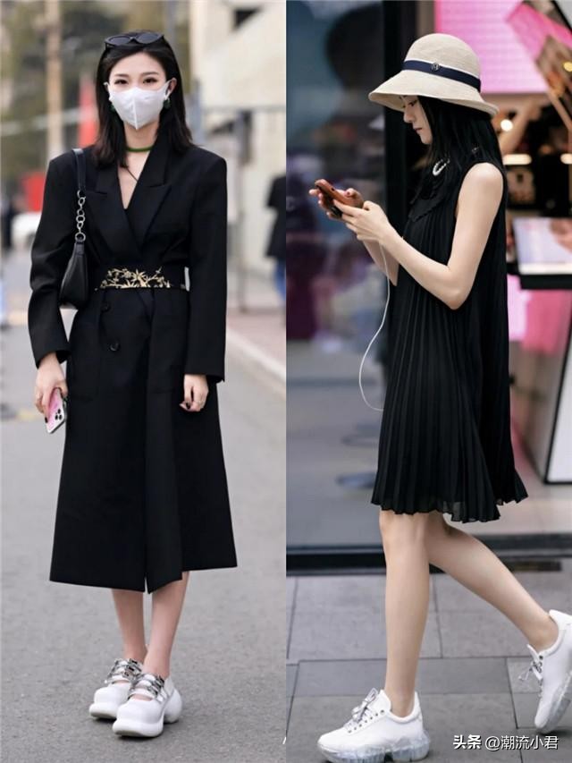 看完太古里女生才发现:都在穿“裙子+运动鞋”!却个个又美又靓