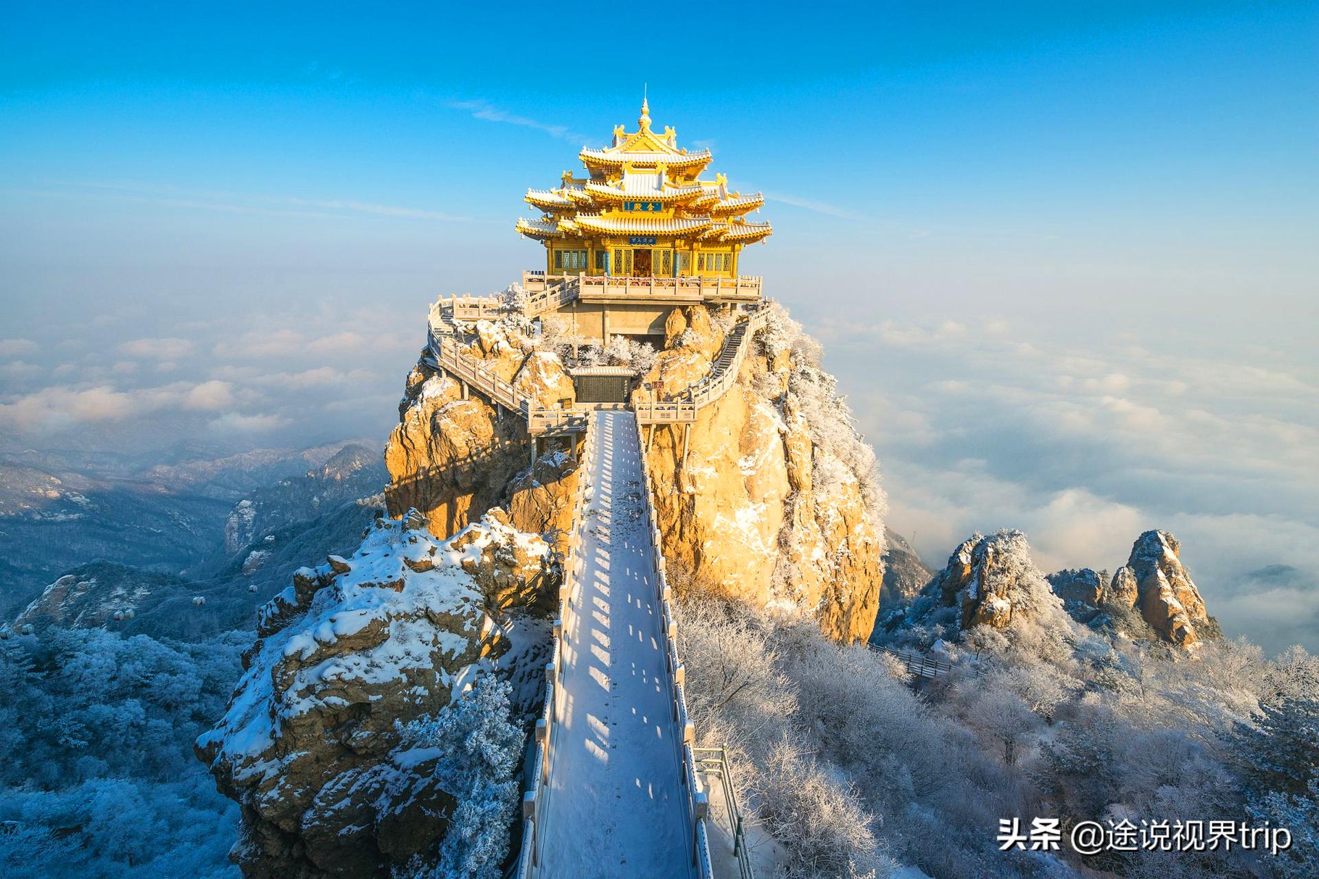 冰封奇景绝美的雪山，老君山一场雪惊艳了整个华夏，仿佛误入天宫