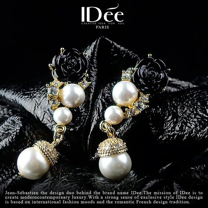 高级感超闪锆石珍珠流苏耳饰耳扣,珍珠耳饰轻奢小众高级感法式