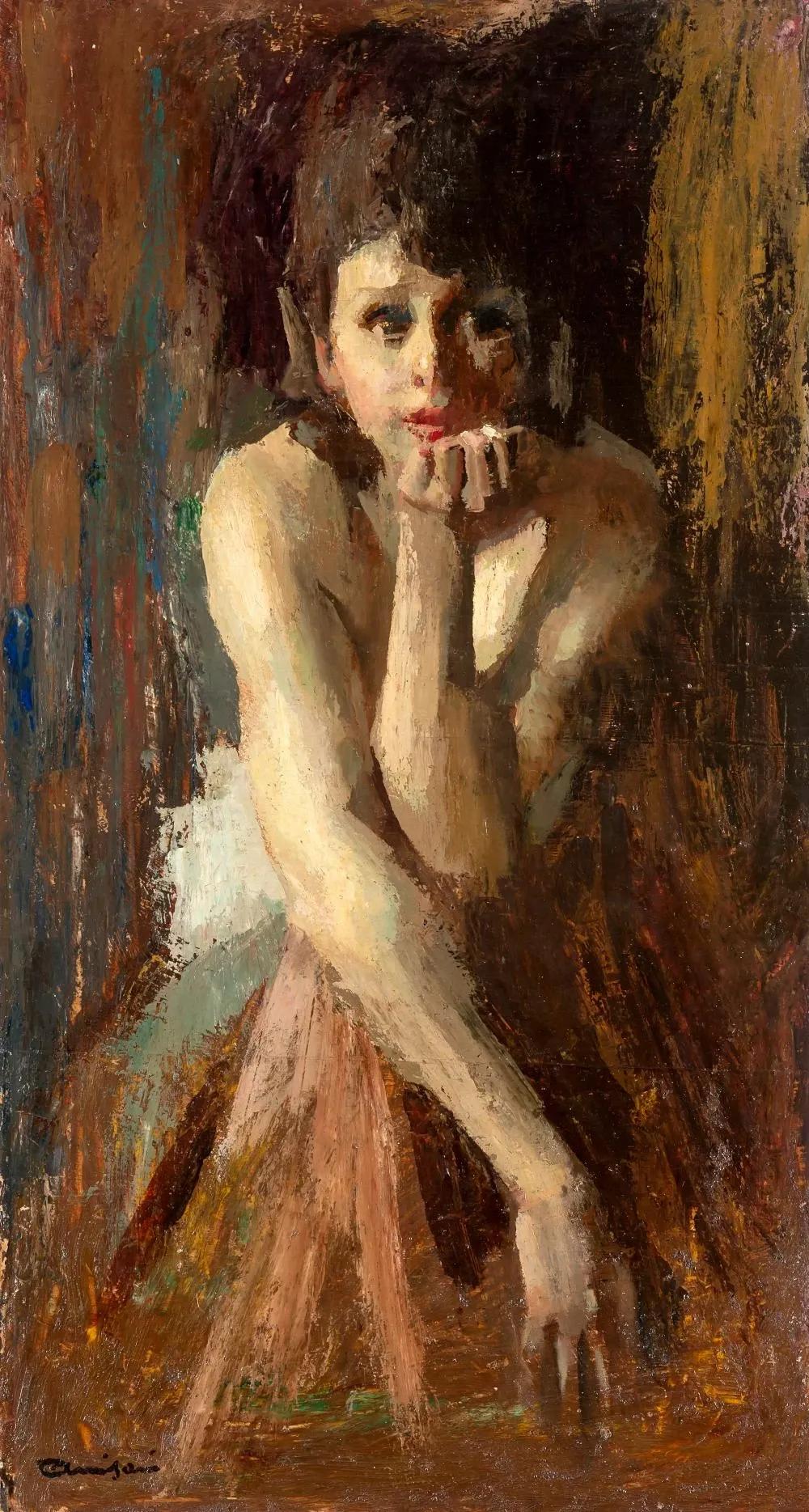 一幅很美的全是女孩子的油画,学院派油画欣赏女孩