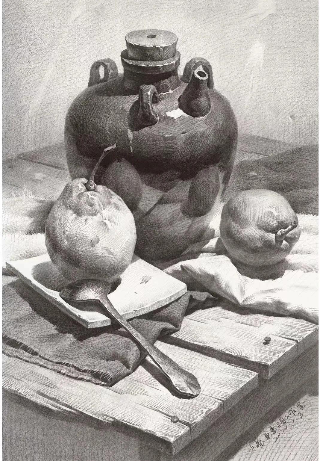 素描暗部画糊了,素描静物暗部该重到什么程度