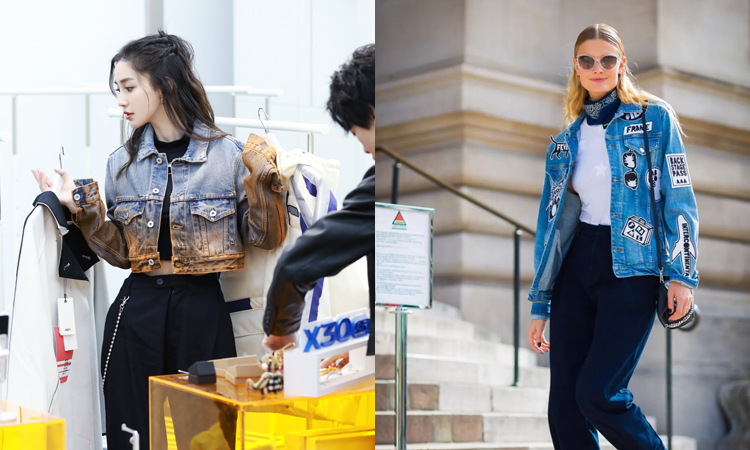 牛仔外套怎么搭配显瘦,女士修身显瘦牛仔外套