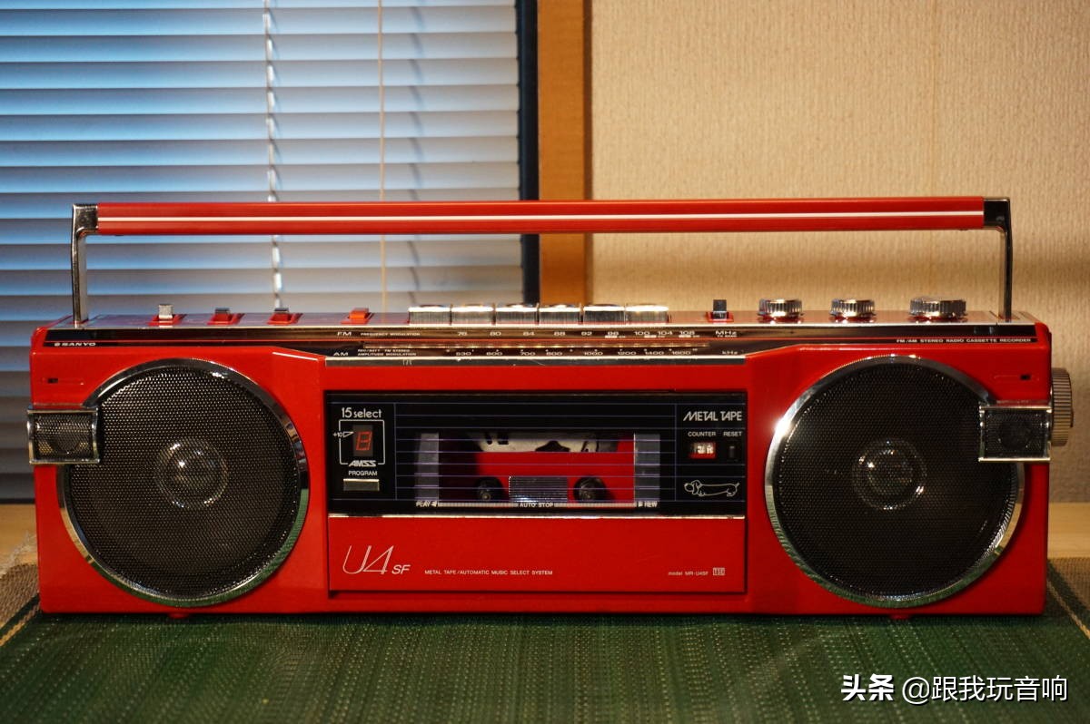 SANYOMR-U4SF红色便携式收录机盒式磁带*放播**器