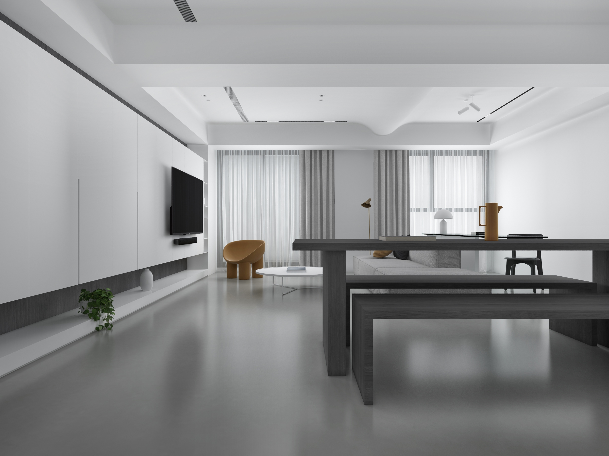 禅意侘寂风豪宅,侘寂挑空别墅