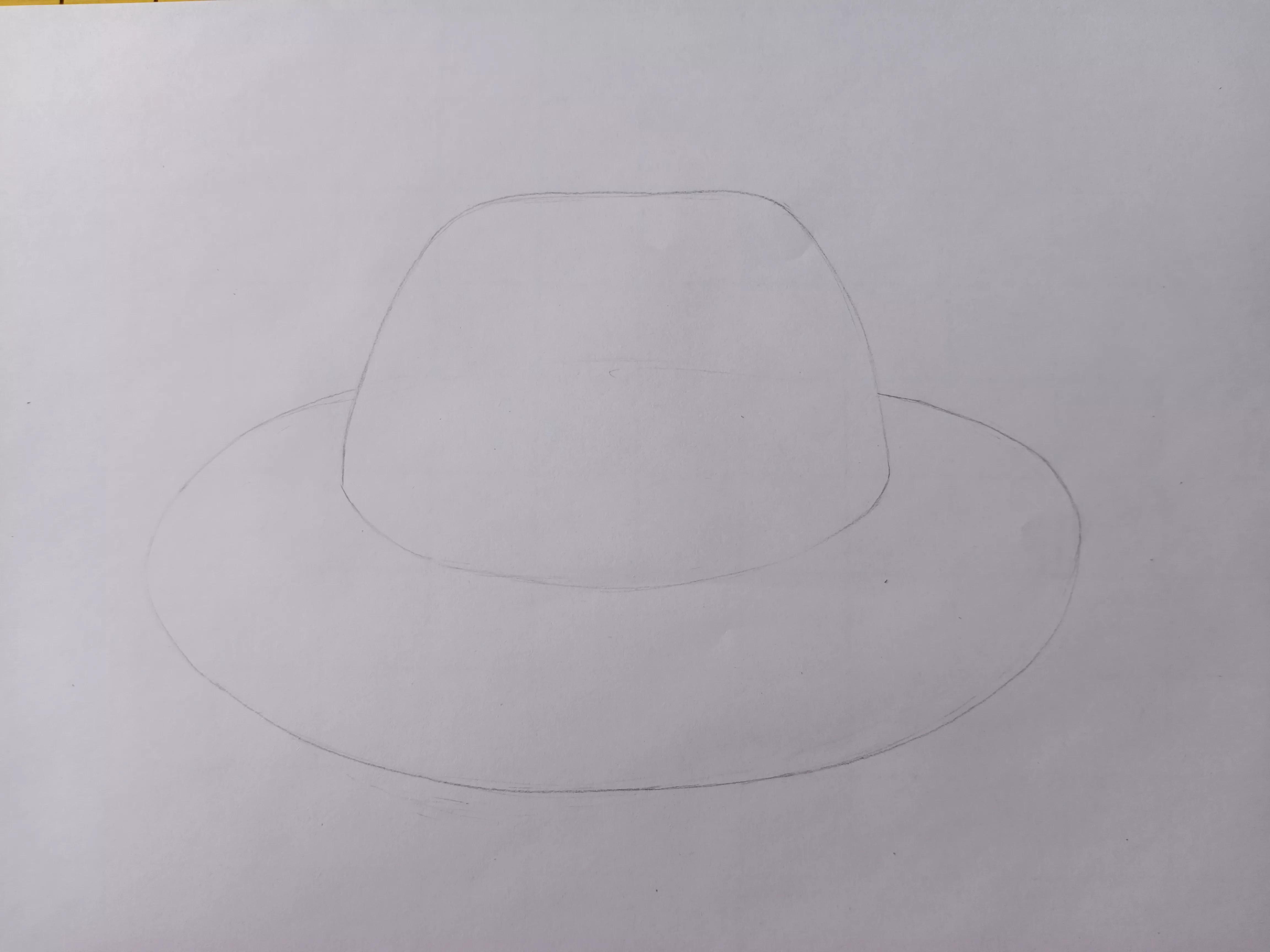 帽子线描创意画,帽子线描画装饰