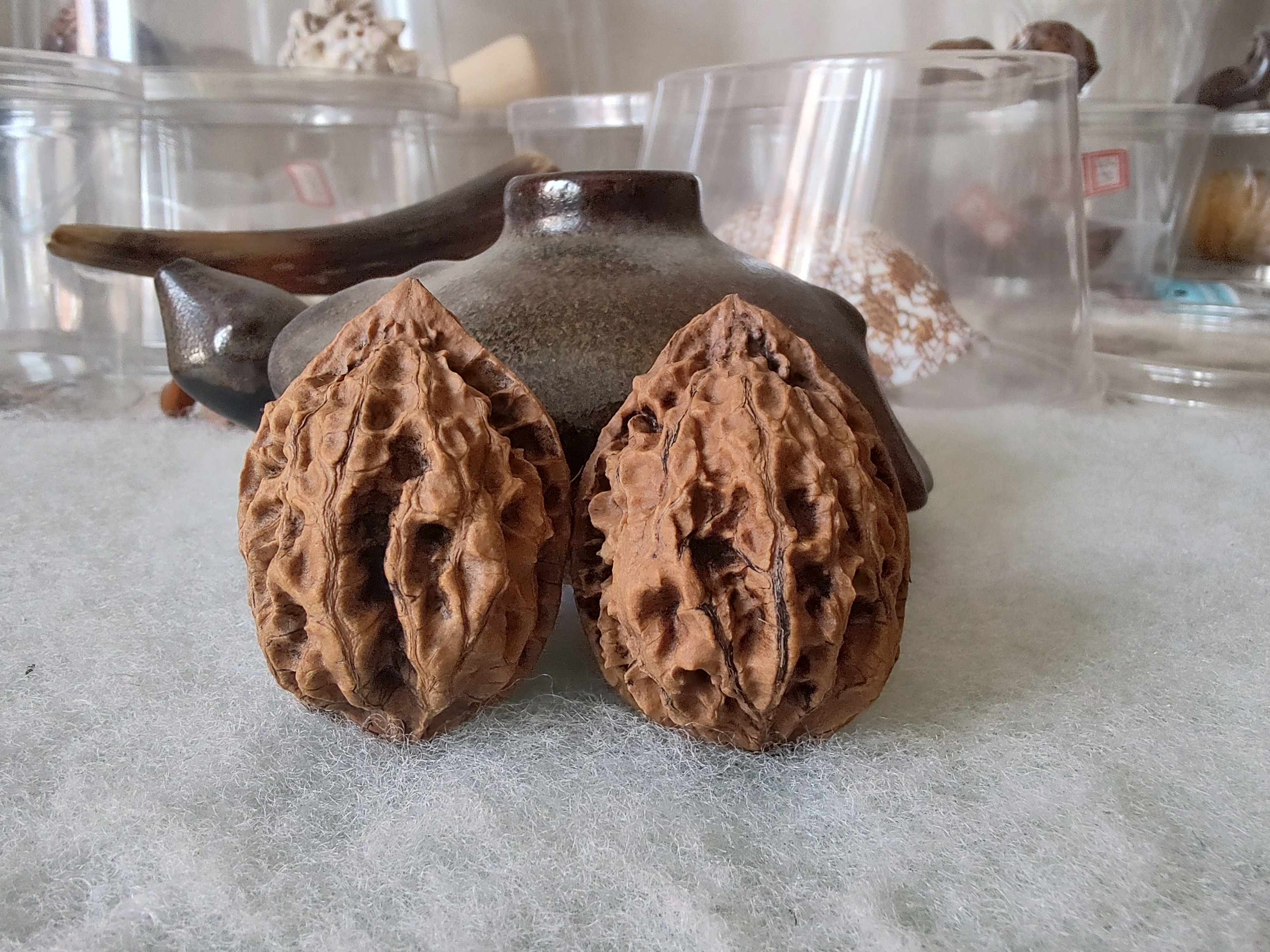 陕西官帽文玩核桃,文玩核桃秦岭官帽