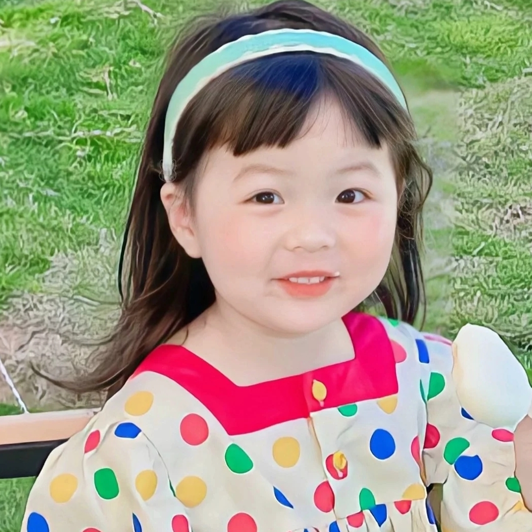 萌娃头像女生可爱萌图卡通,微信头像可爱小女孩萌娃卡通呆萌