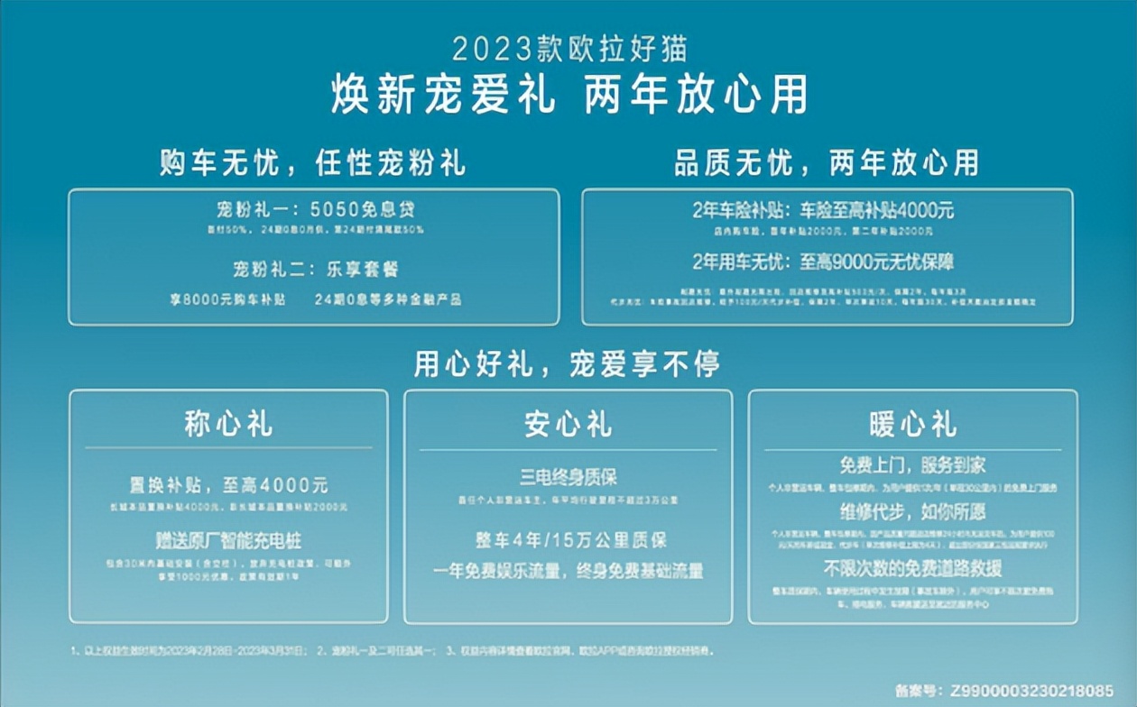 新款欧拉好猫售12.98万起,7.58万元起售欧拉白猫正式上市
