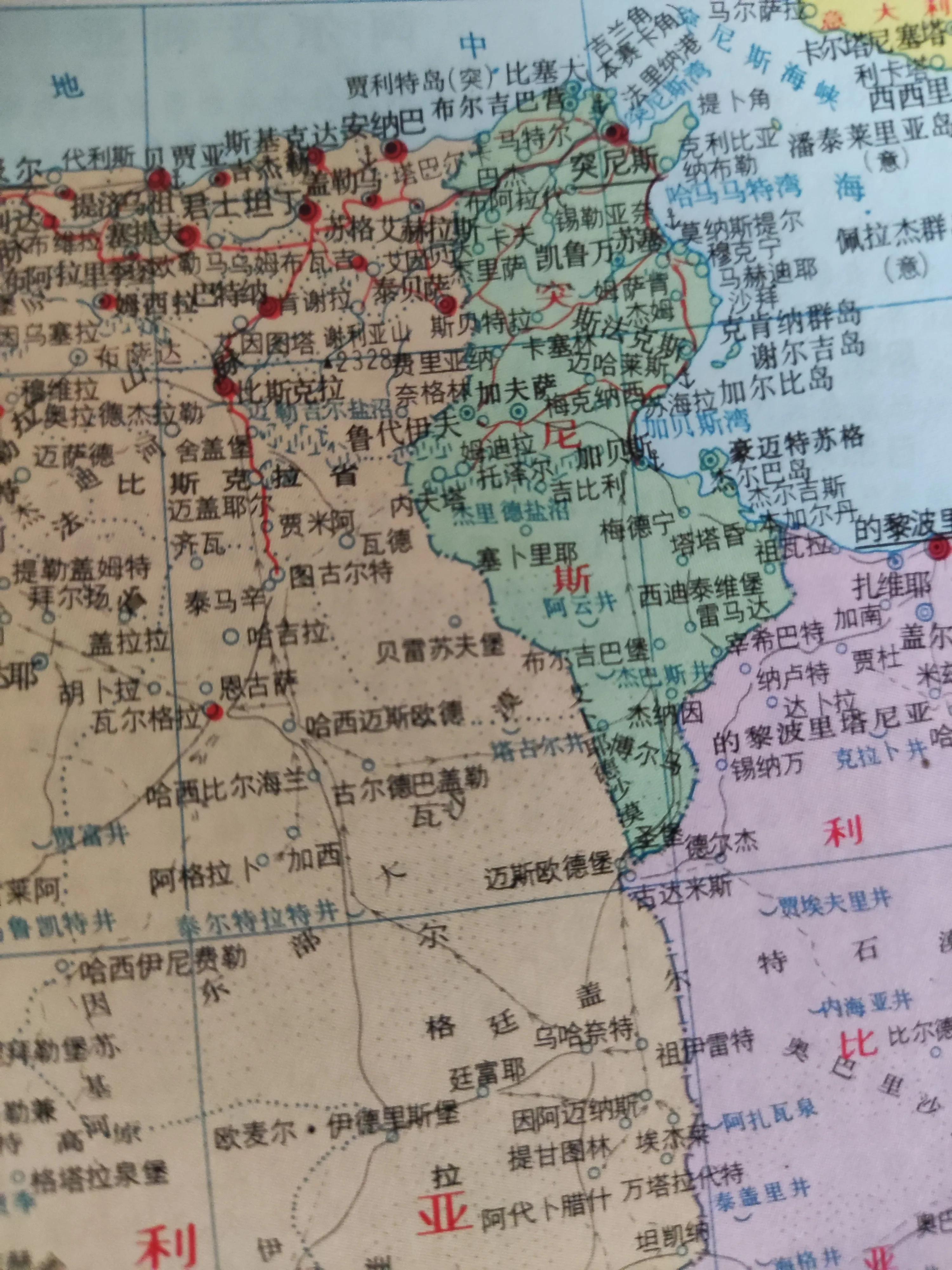 突尼斯地图全图,突尼斯地图