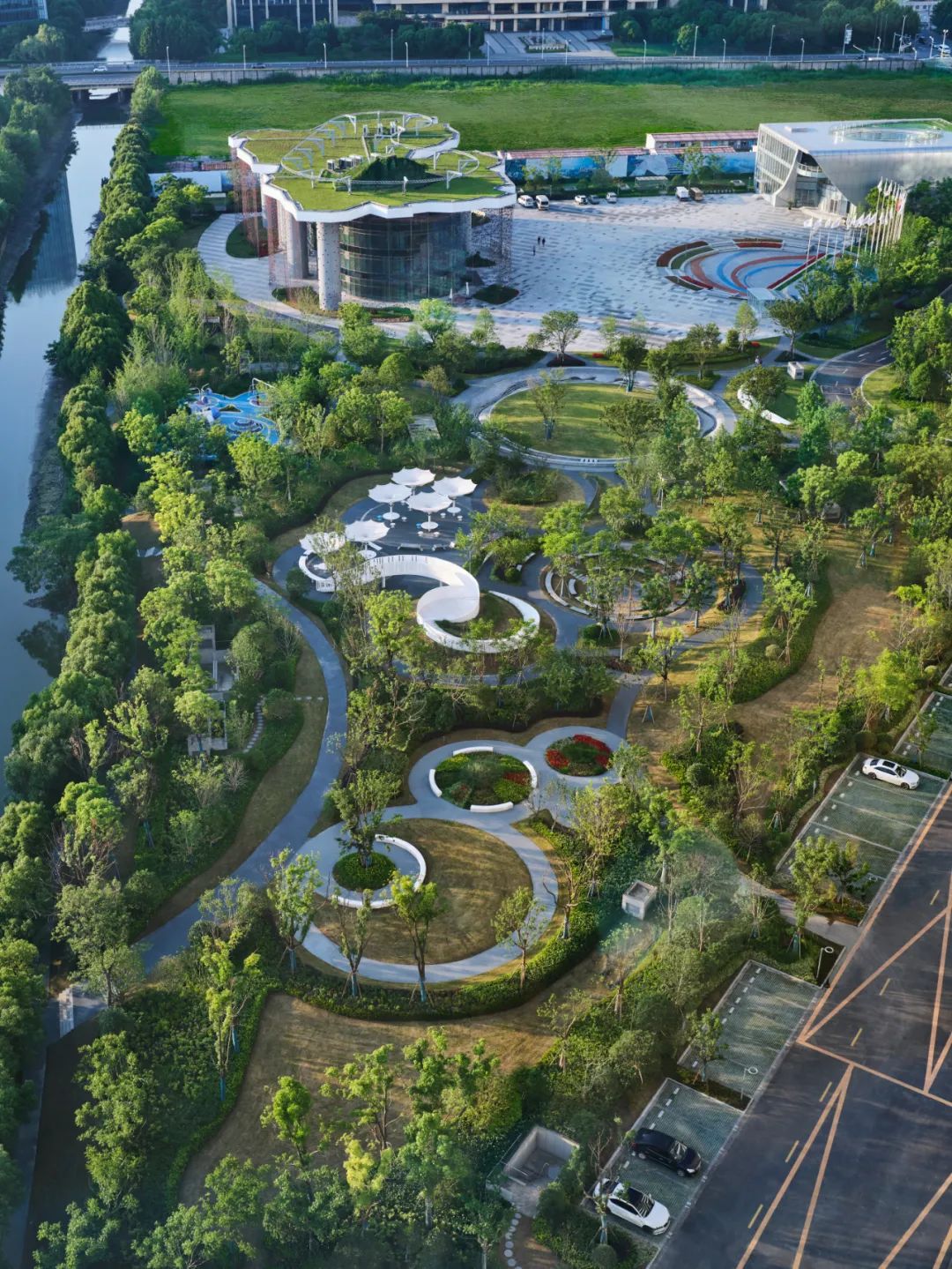松江g60科创云廊旁边最美的公园,松江九亭g60科创云廊效果图
