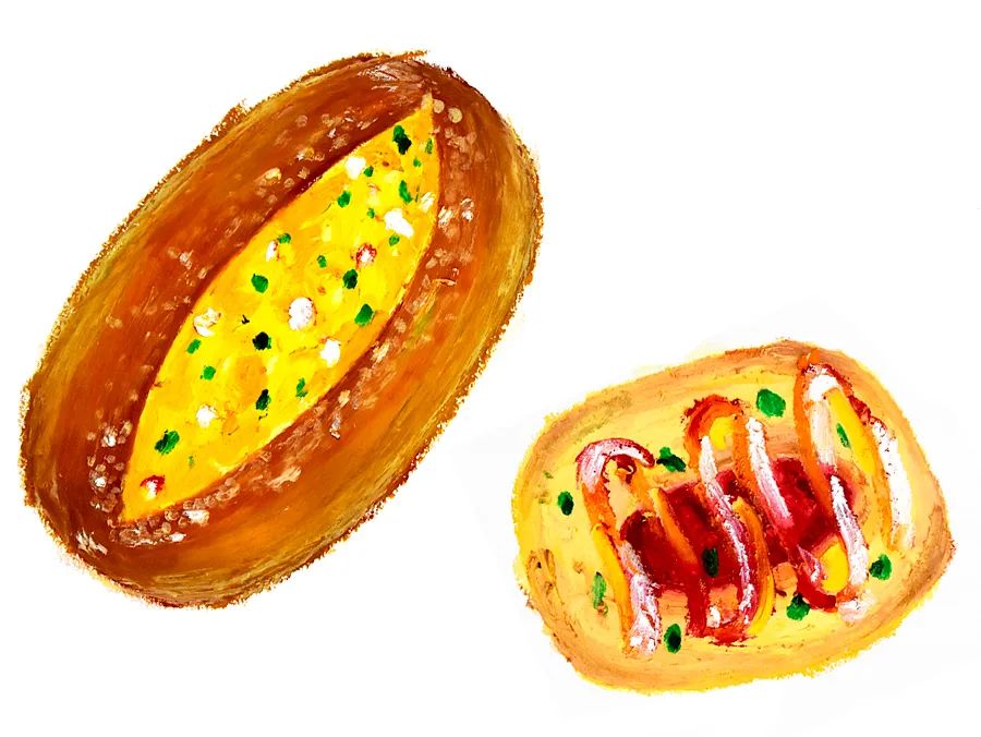 超软油画棒怎么捏迷你面包,好看油画棒教学