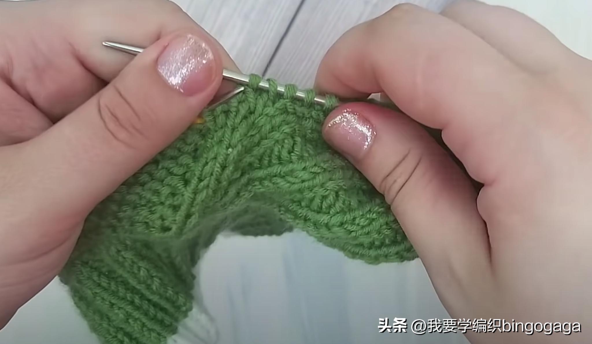 一片式毛线袜的织法,一片式织袜子