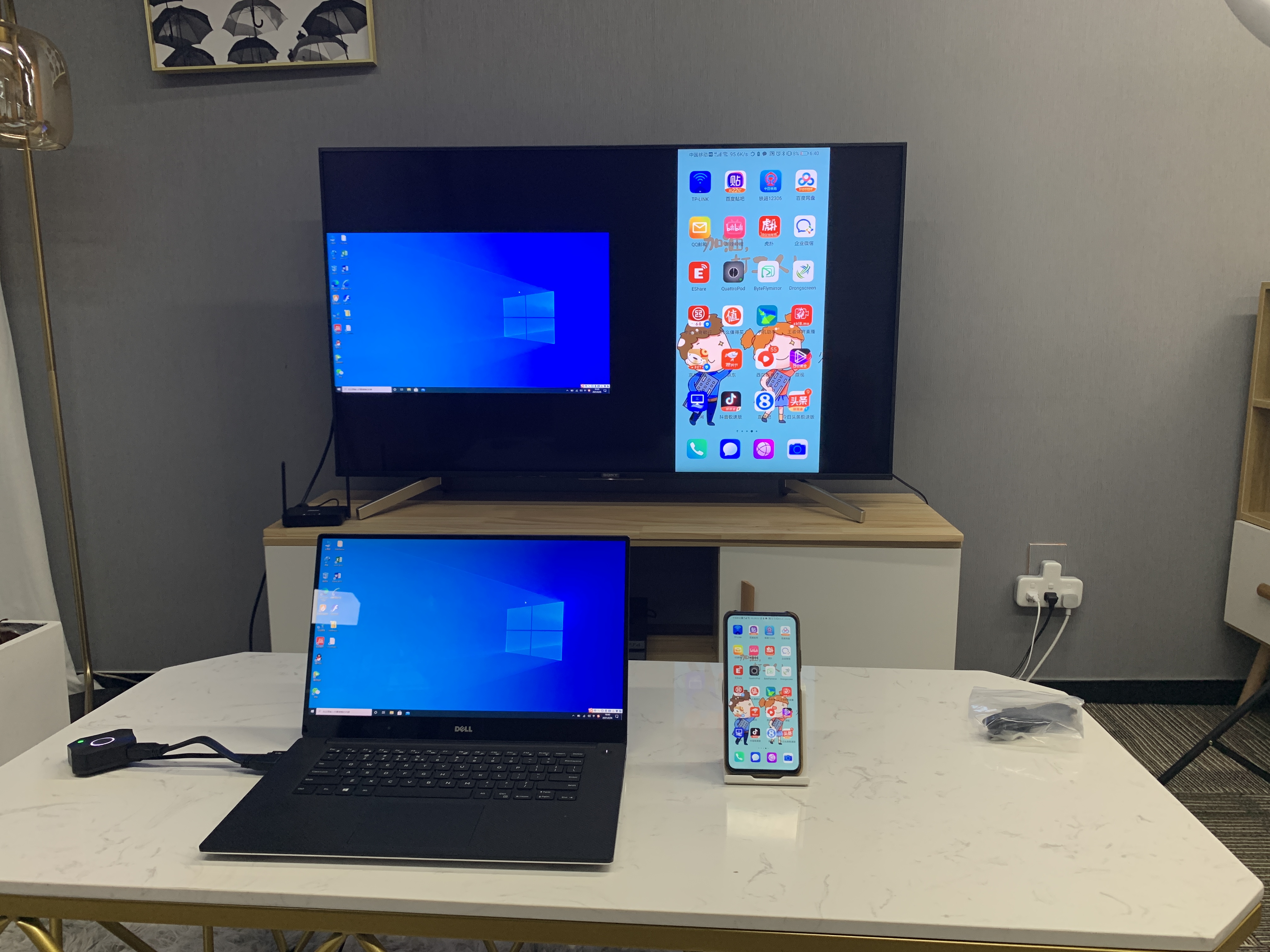 电脑怎么同时投屏到电视和投影仪,无线投屏器与投影仪怎么连接