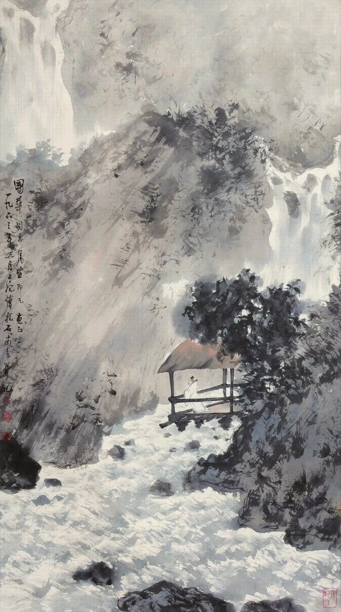 傅抱石山水画100幅欣赏,傅抱石山水画100幅高清图欣赏