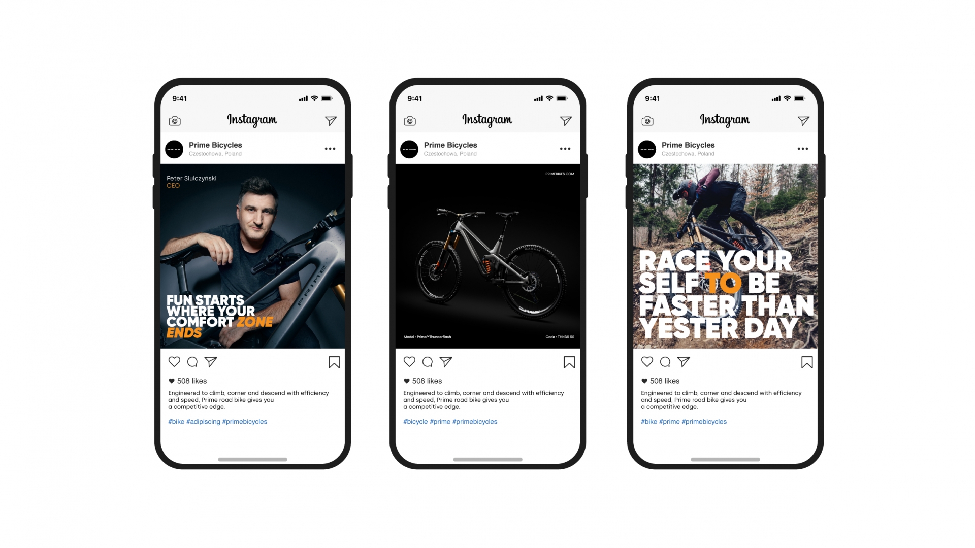 PrimeBicycles波兰自行车的品牌logo设计via:247studio