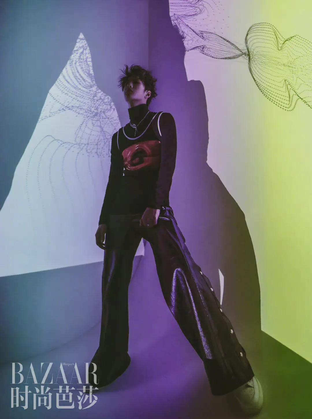 时尚芭莎肖战银发造型高清,肖战登时尚芭莎封面人物