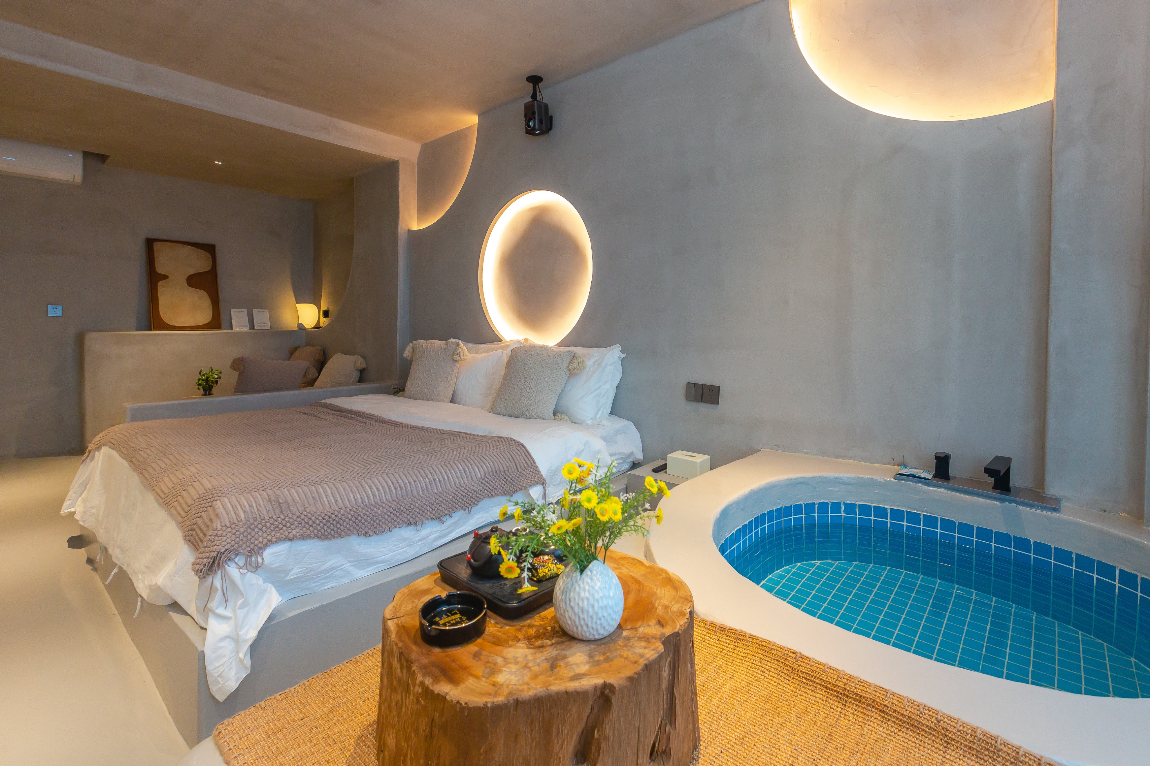 双月湾带私家泡池的温泉酒店,双月湾海景带泡池客栈推荐