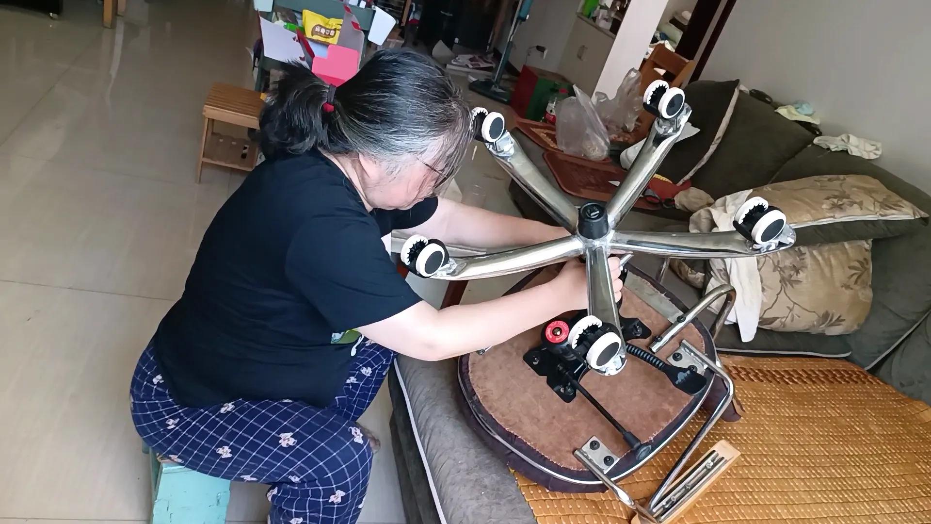 旧转椅改造翻新,办公转椅靠背调节维修