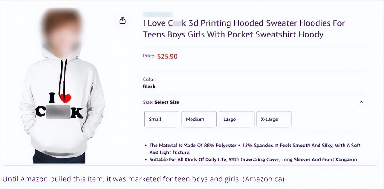 加拿大女子在亚马逊为8岁侄女挑选泳衣被吓坏！商品信息涉及恋童