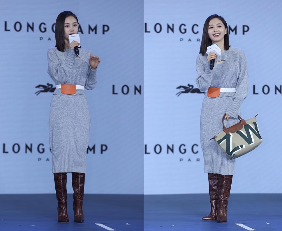 王子文穿搭才叫简约高级,王子文穿衣搭配连衣长裙