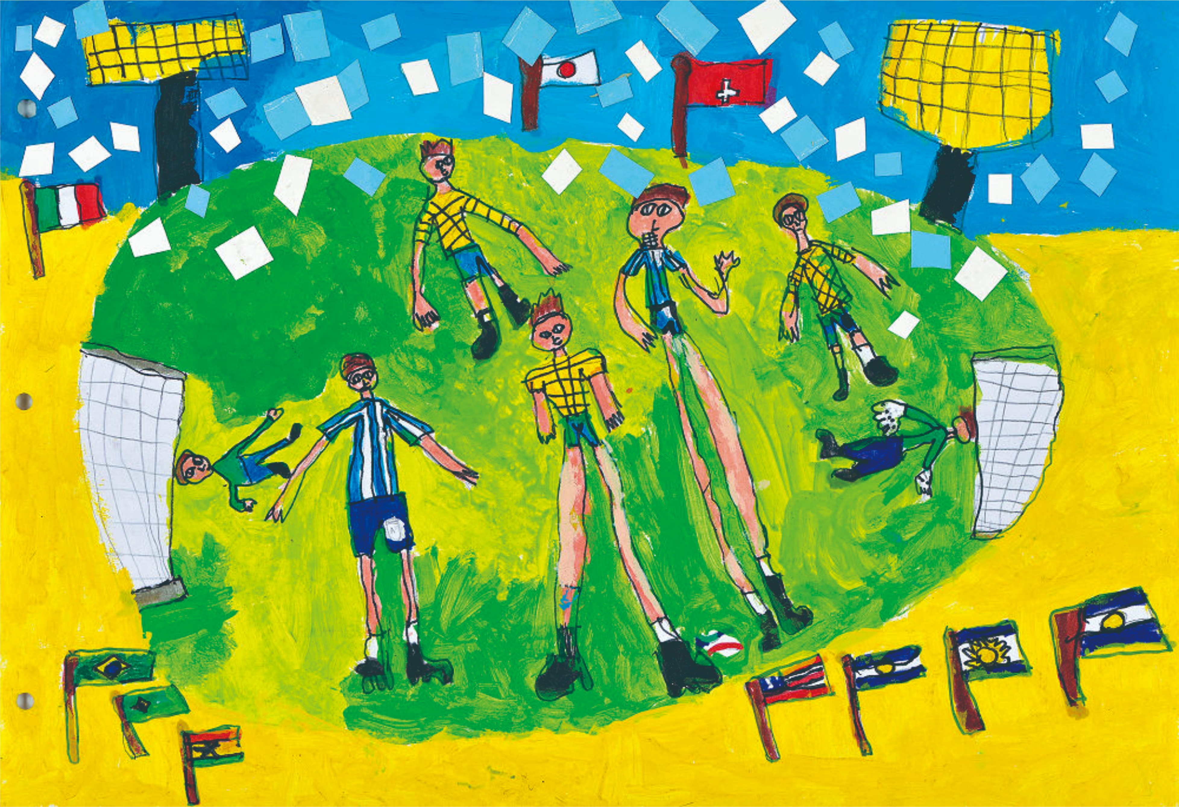 童心绘世界美术作品展示看板,优秀儿童画作品展示