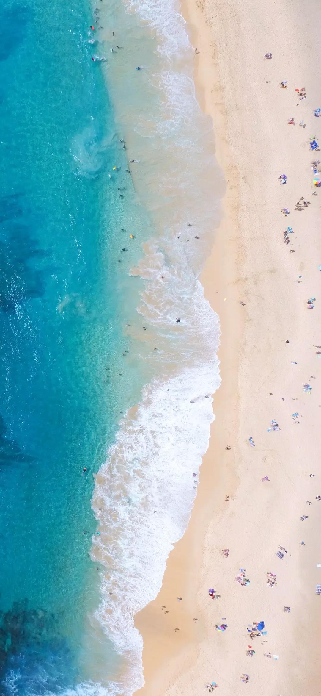大海壁纸｜大海边，守候朝霞，聆听海浪的乐章