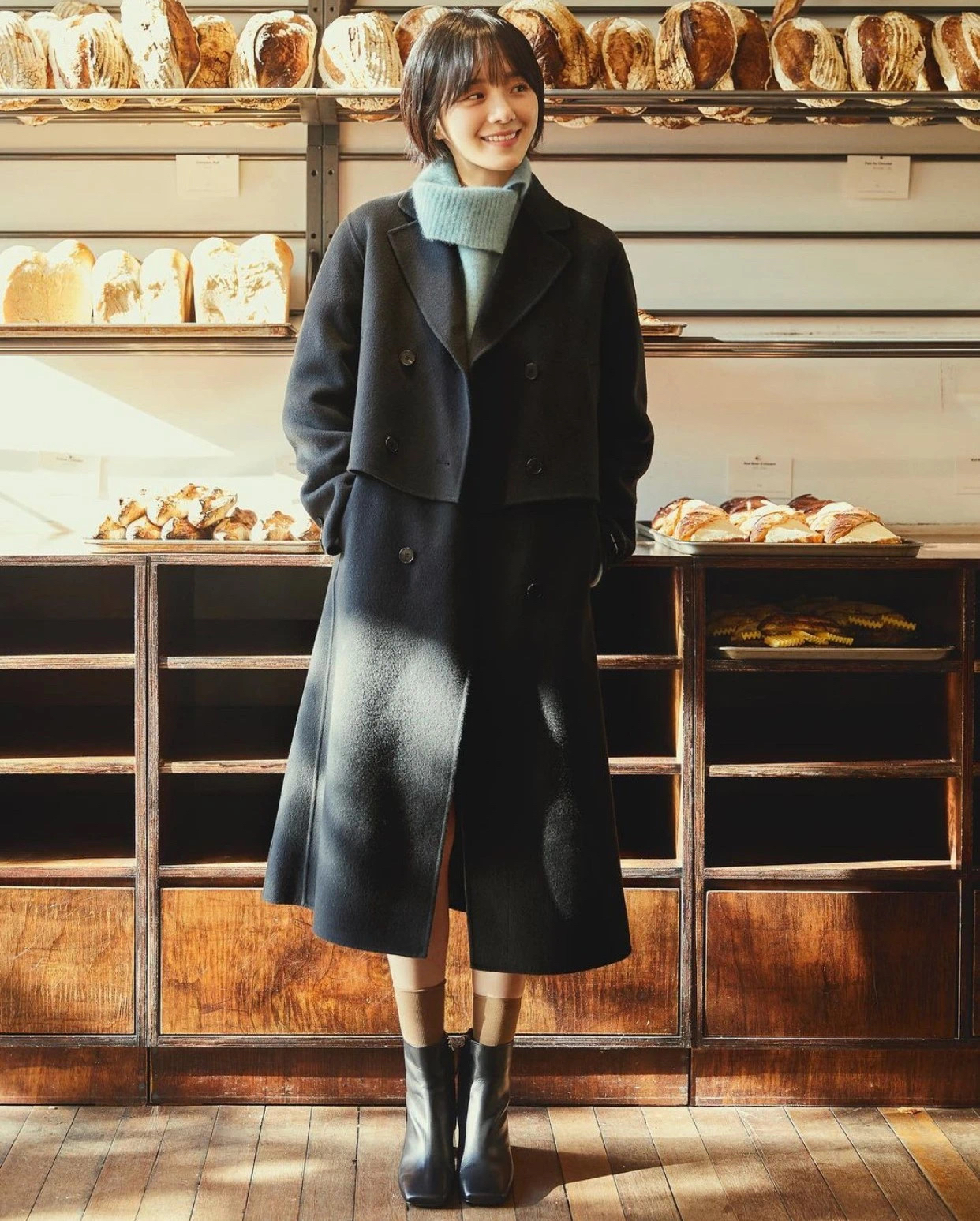 中款大衣穿搭示范大全,修身格子大衣的穿搭技巧