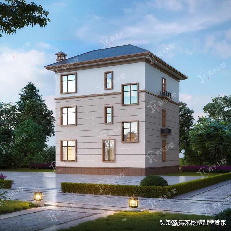 两开间宅基地怎么造三层别墅,农村二层小别墅设计方案推荐最新