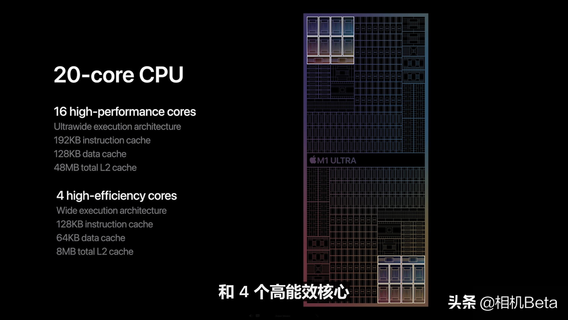 大杀器苹果m1ultra芯片发布,苹果M1Ultra芯片有多大