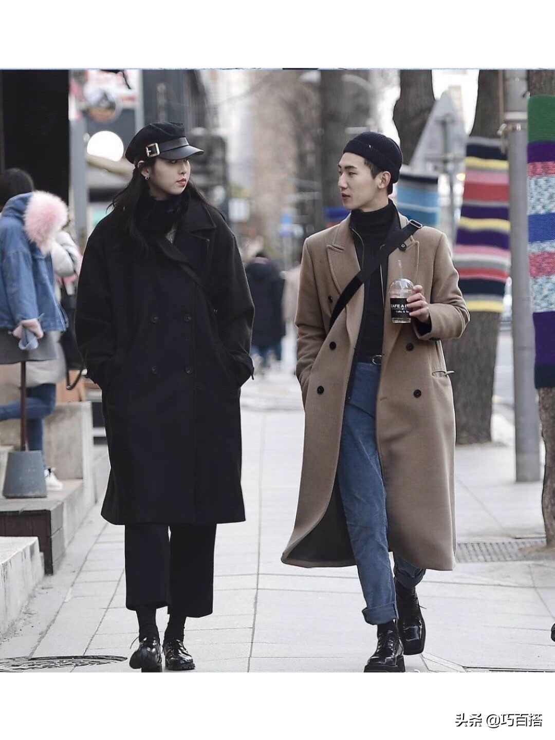 韩国穿搭街拍秋冬小个子,韩国街头穿衣搭配冬季街拍