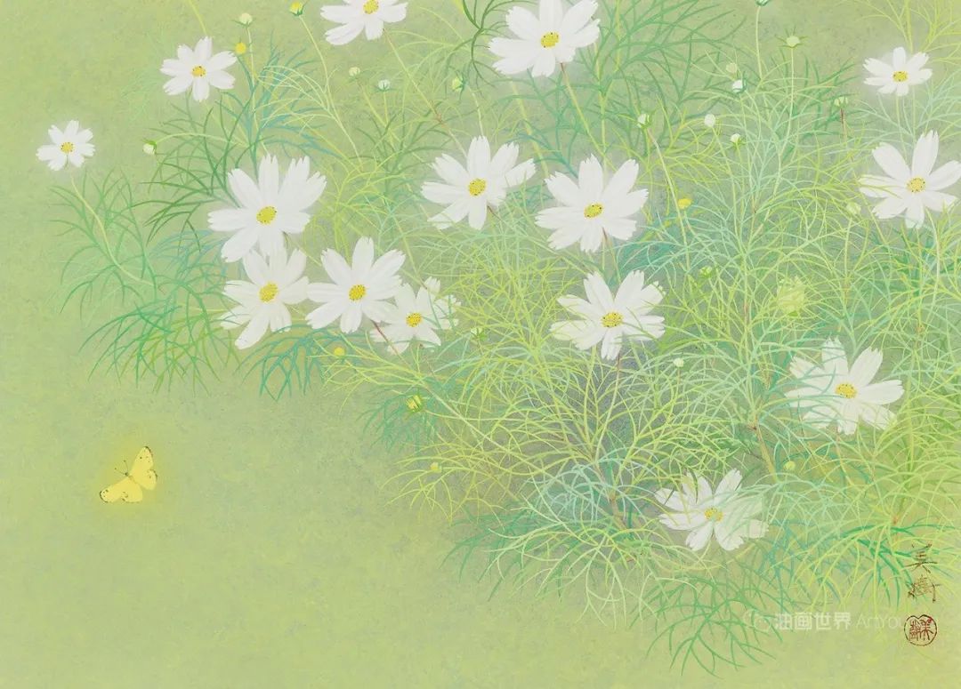 野地美树子手绘油画,日本画家奈良美智作品图