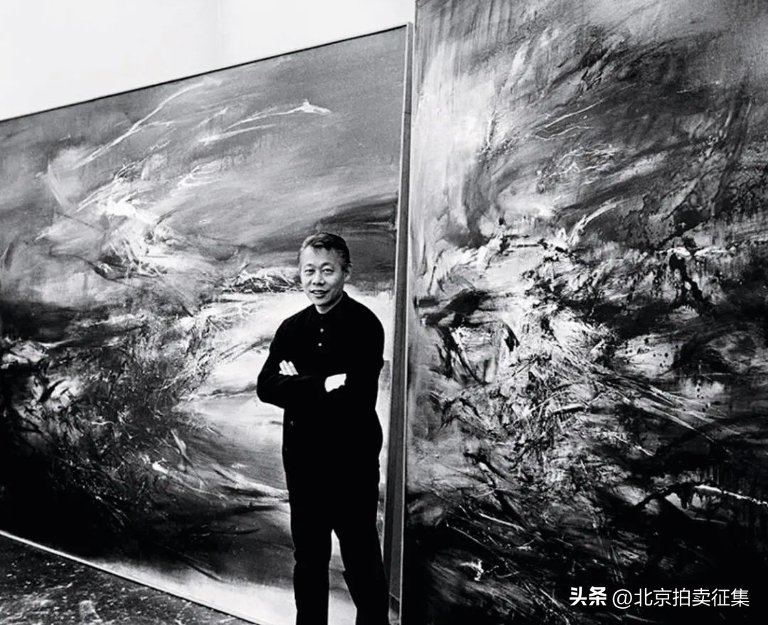 嘉德拍卖现场吴冠中作品,吴冠中黑白水墨画拍卖