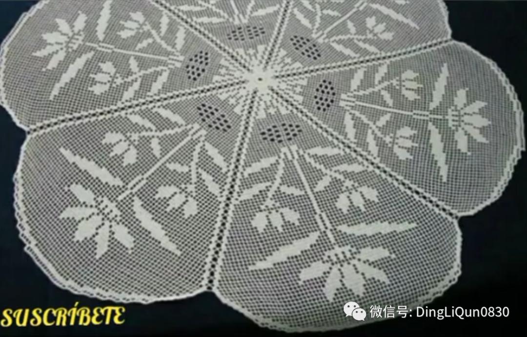 针织桌布图案大全图解,编织桌布图案花边