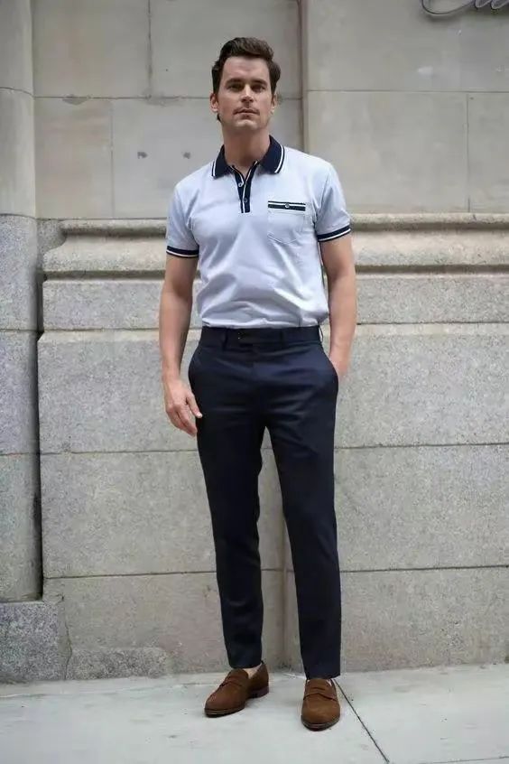 夏季男士polo衫短袖怎么搭配,夏季男士短袖polo衫搭配整套