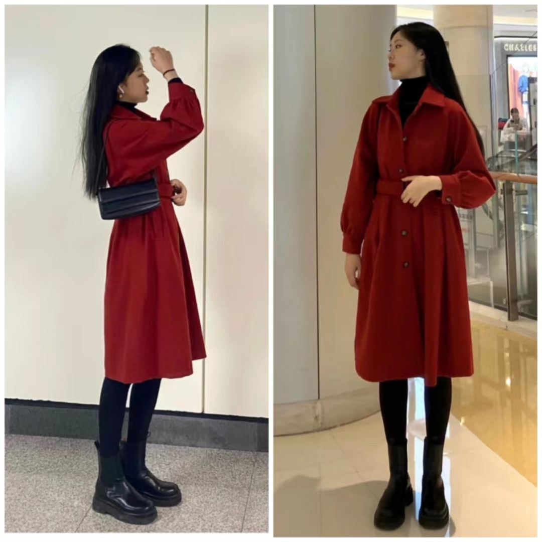 大衣搭长靴优雅阔太,大衣配长靴显矮