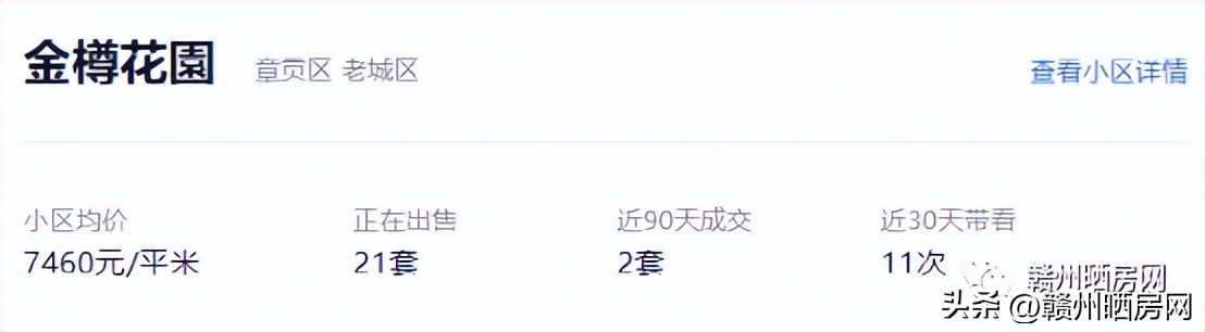 赣州金樽花园是哪年的房子,赣州金樽花园房价