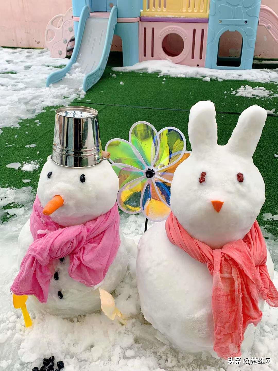 堆雪人大赛现场,楚雄花式雪人