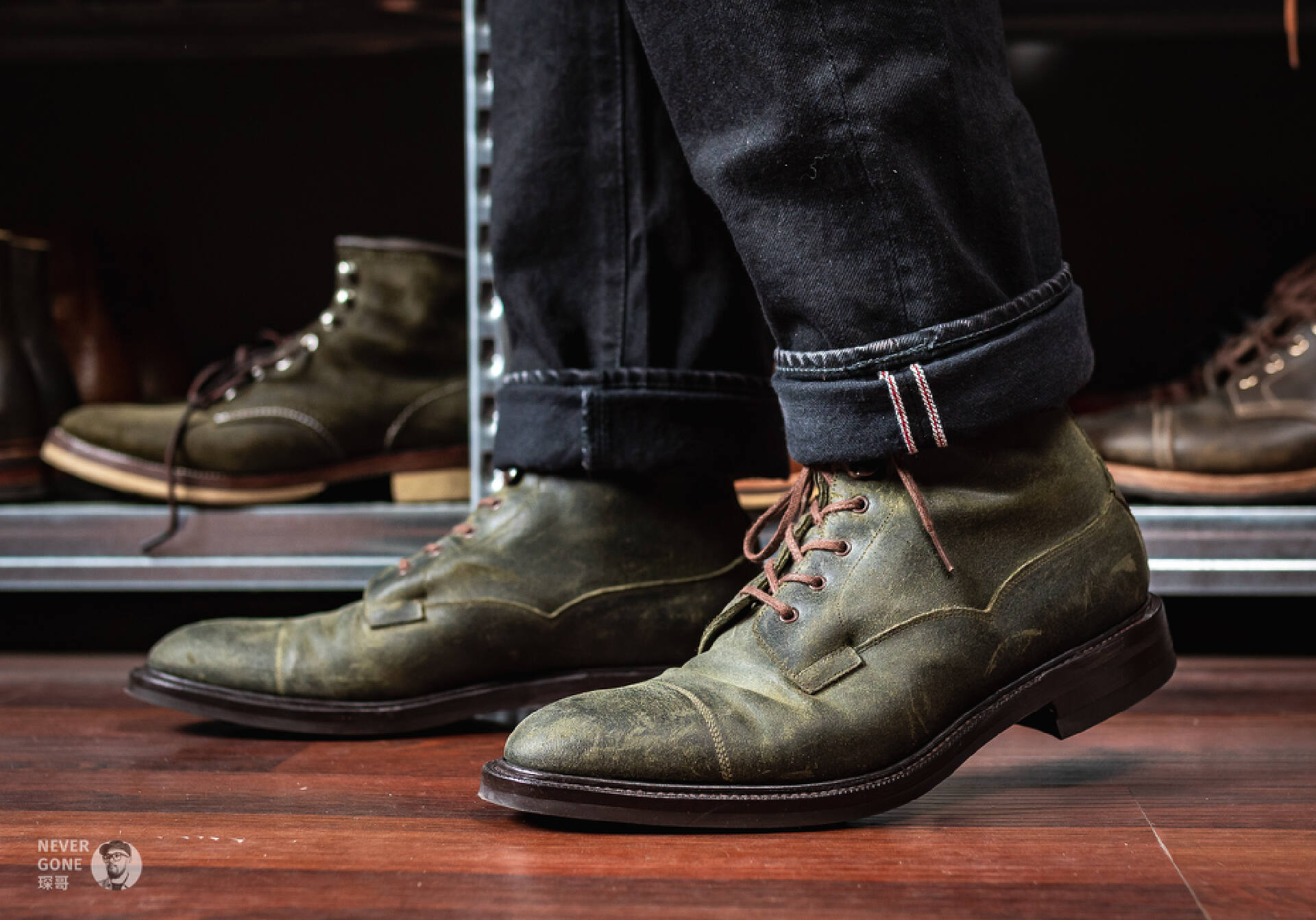 成功集邮EdwardGreen咔叽村靴：蜡翻毛Galway