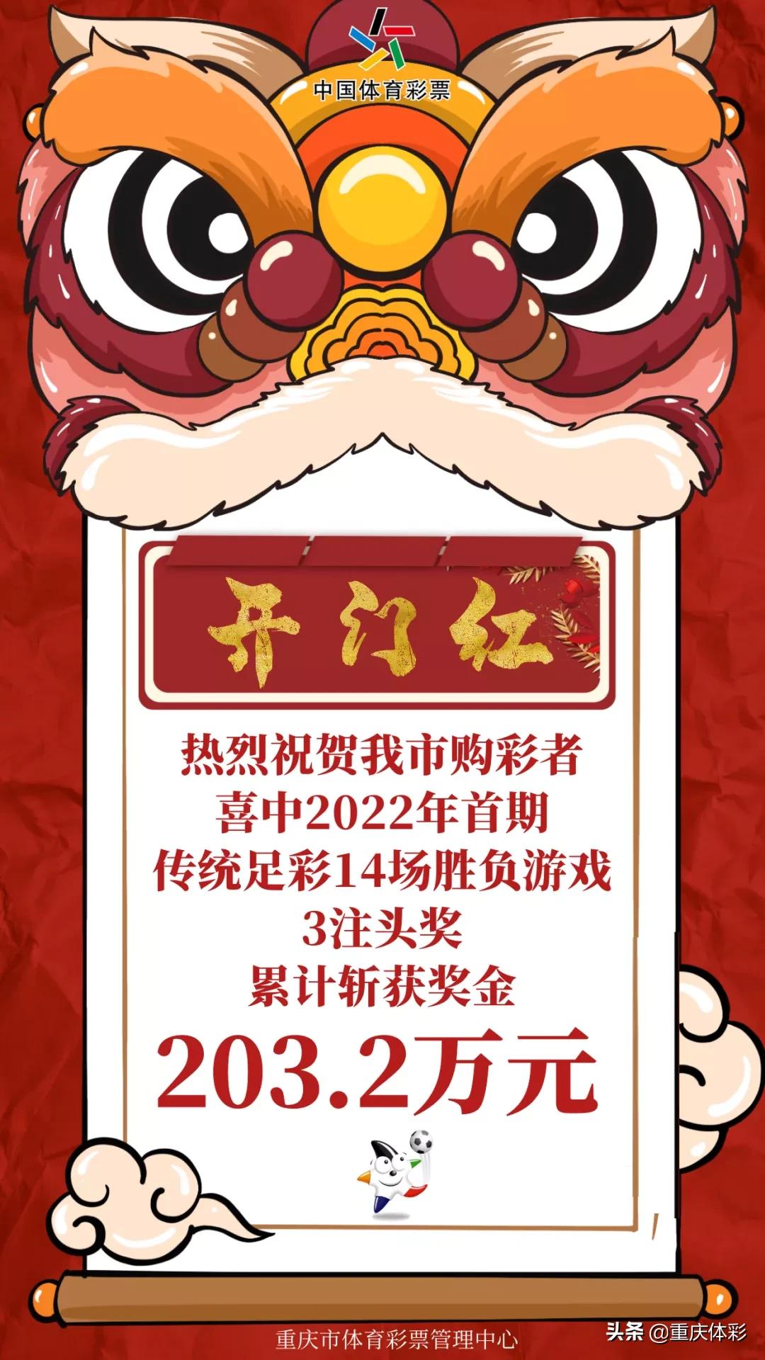 最近一期足彩二等奖,重庆彩民中1282万大奖