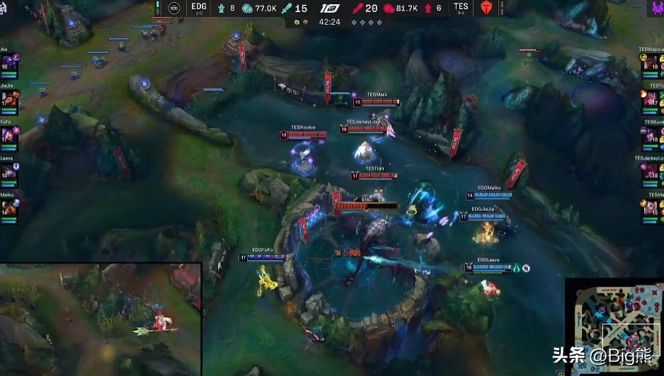 各主播看tesvsedg德莱文,tes击败edg赛后图片