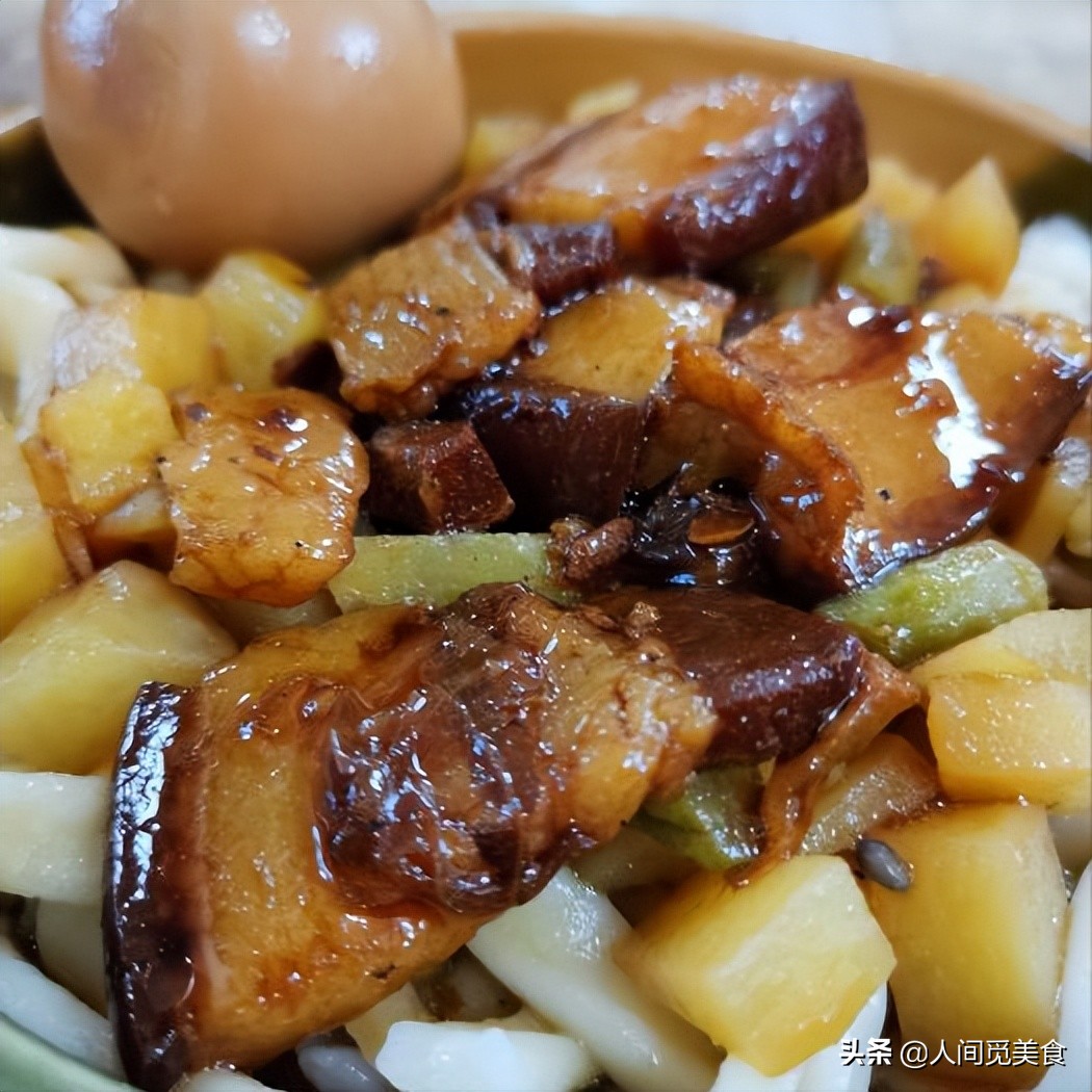 河北有名的快餐店,平山腌肉炒饼