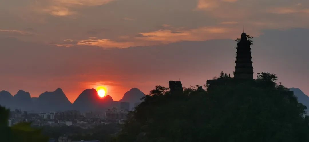桂林晚霞胜地,桂林晚霞十大观赏地点